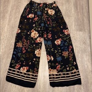 Floral flare pants